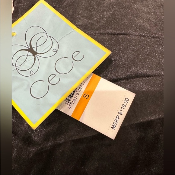 NWT CeCe Black Velvet Mini Dress - Picture 5 of 7